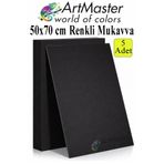 Artmaster Siyah Renkli Mukavva 50x70 cm 5 Adet 1 Paket Renkli Sert Karton 1.0 mm Anasınıfı Hobi Etkinlik Okul