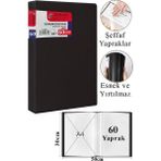ArtMaster Siyah Sunum Dosyası 60 Lı 1 Adet Poşet Dosyalı Katalog Dosyası 60 Poşetli Kendinden Dosya Plastik Kapaklı - Standart