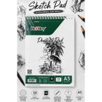 ArtMaster Telli Eskiz Defteri A5 cm 1 Adet Herboy 120 gr Eskiz Defteri Karakalem Çizim 50 Sayfa Dokulu Kağıt Üstten Açılmalı Ezkiz - Çok Renkli - 120gr