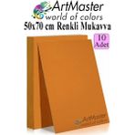 ArtMaster Turuncu Renkli Mukavva 50X70 cm 10 Adet 1 Paket Renkli Sert Karton 1.0 mm Anasınıfı Hobi Etkinlik Okul Öncesi Elişi - Standart