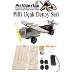 ArtMaster Uçak Deney Seti 1 Paket Pervane Dc Motor Uçak Maket Ahşap Uçak Planör Pilli Deney Okul Hobi Etkinlik Sınıf - Siyah - Standart