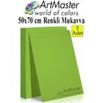 ArtMaster Yeşil Renkli Mukavva 50X70 cm 5 Adet 1 Paket Renkli Sert Karton 1.0 mm Anasınıfı Hobi Etkinlik Okul Öncesi Elişi - Turuncu - Standart