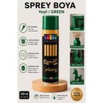 ArtMaster Yeşil Sprey Boya 200 ml 1 Adet Südor Hızlı Kuruyan Renkli Profesyonel Canlı Renk Ahşap Plastik Demir Metal Porselen Cam