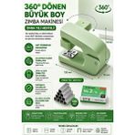 ArtMaster Yeşil Zımba Makinesi 24/6 1 Adet Fixpoint P-4550 Pastel Renkler Büyük Zımba Makinası ve Teli 20 25 Sayfa Dereceli Ofis - Standart