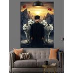 Artmeg Atatürk Türk Bayrağı ve Kurtlar Dekoratif Kanvas - Mdf Ahşap Tablo - 50 x 70 cm