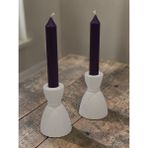 Artnest Modern Beyaz Şamdan Mumluk 2’li Set, Dekoratif Salon Aksesuarı, Masa Dekoru, Hediyelik