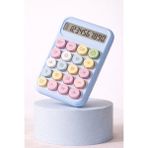 Artopio 10 Haneli Yuvarlak Tuşlu Şirin Hesap Makinesi - Pinterest Renkli Hesap Makinesi -Okul Hediyesi - LCD Ekranlı Mekanik - Mavi