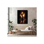 artprinta Altın Işıklı Mum Kanvas Tablo Çok Renkli 60 x 120