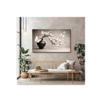 artprinta Çiçekli Dal & Kelebek Temalı Sanatsal Kanvas Tablo Çok Renkli 60 x 90