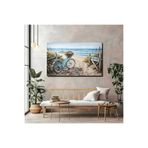 artprinta Sahil Yolu Bisiklet Kanvas Tablo Çok Renkli 70 x 100