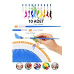 Artshop 10 Adet Resim Fırçası, Akrilik, Yağlı, Guaj, Sulu Boya İçin, Seramik, Cam, Ahşap İçin Yumuşak Doku