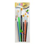 Artshop 6 Lı Sanatsal Resim Fırçası Set Akrilik, Yağlı, Sulu, Guaj Boya, Tuval, Ahşap, Metal, Cam Boyama