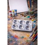 Artshop Metal Resim Paleti Dikdörtgen 6 Gözlü 13x9 cm