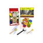 Artshop Südor 6x30 ml Parmak Boyası, Resim Defteri, 6 Adet Eva Baskı, Ponpon Fırça, Sünger Rulo Fırça,