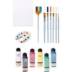 Arttone 25X35 Tuval Brons Yağlı Boya ve Akrilik Fırçası Sentetik 7"li Artdeco 140 ml 6 Renk Akrilik