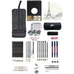 Arttone Alex Schoeller A5 300 gr Cretacolor 6'lı Aquarell Sulandırılabilir Dereceli Rulo Kalemlik Eskiz Seti