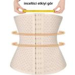 Artual Kadın Doğum Sonrası Toparlama Ince Görünüm Lohusa Korse Bel Karın Zayıflama Sıkılaştırma Şekil Korsesi Bel Destekleyici Kum Saati Görünüm Waist Trainer Bel Eğitmeni Korse Lateks Korse - 2XL - 3XL - Ten Rengi