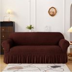 Artuç Bürümcük Koltuk,kanepe, Çekyat Örtüsü,lastikli,esnekli,etekli 3 Kişilik Koltuk Için - 180 x 230 cm - Bordo