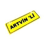 ARTVİN 'Lİ Yazılı Sarı Dekor Plaka Sök Tak Pratik yeni nesil