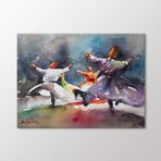 Arty Tablo Suluboya Semazenler Tablo Amz-Ozb220-X 65X50
