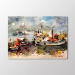 Arty Tablo Suluboya Tekneler Tablo Amz-Ozb058-X 70X50