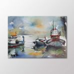 Arty Tablo Suluboya Tekneler Tablo Amz-Ozb085-X 70X50