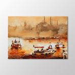 Arty Tablo Suluboya Tekneler Ve Istanbul Tablo Amz-Ozb069-X 70X50