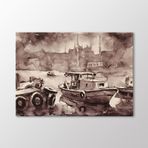 Arty Tablo Suluboya Tekneler Ve Istanbul Tablo Amz-Ozb074-X 70X50