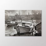 Arty Tablo Suluboya Tekneler Ve Istanbul Tablo Amz-Ozb081-X 70X50