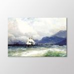 Arty Tablo Trabzon Açıklarında Türk Ve Rus Gemileri, 1888 Tablo Amz-Aik096-X 90X60
