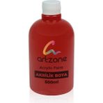 Artzone Akrilik Boya Kırmızı Renkli 500 Ml Sanatsal Çalışmalar İçin Uygun