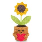 Aruigu Pocket Hug pozitif ayçiçeği, yaratıcı örgü yünü, ayçiçeği bebek, anneler günü, doğum günü, aile, arkadaşlar, cesaret verme hediyesi, okula başlama hediyesi