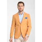 Arunte Erkek Kiremit Armürlü Ince Dört Mevsim Giyilebilir Slim Fit Blazer Ceket Kiremit 62