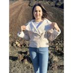 ARV Moda Içi Suni Kürklü Suni Süet Crop Biker Ceket - Bej - 2 Drop