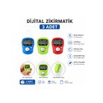 ARVALE 3 Adet Dijital Zikirmatik Yüzük Şeklinde Adım Sayar - Karışık Renk