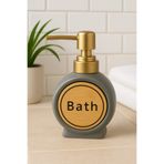 ARVALE 300 ml Yuvarlak Porselen Tezgah Üstü Banyo Mutfak Sıvı Sabunluk Ve Bulaşık Lavabo Deterjanlık