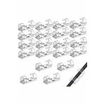 ARVALE Kablo Sabitleyici Klipsler 20 Adet Kablo Düzenleyici Duvar Fayans Cam Kablo Tutucu Yapışkanlı Klips