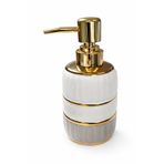 ARVALE LİNEA Gold Detaylı Porselen Sıvı Sabunluk | Banyo & Lavabo İçin Şık ve Dayanıklı