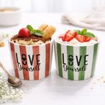 ARVALE Love Yourself 2'li Seramik Kase 8 cm – Tatlı, Granola ve Dondurma Sunum Kasesi