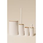 ARVALE Quardi Banyo Seti Modern Çizgili - 7 litre Kova 4 Parça Banyo Çöp Kovası Seti