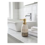 ARVALE Vena Gold Lüks Porselen Sıvı Sabunluk - Altın Çizgili Modern Banyo ve Mutfak Aksesuarı