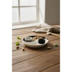 ARVALE Yin & Yang 2 Li Özel Tasarım Sosluklu Kahvaltılık Tabağı Sosluk Çerezlik Kase Dekoratif Tabak 20 Cm