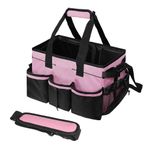 ARVALOLET Temizlik Caddy Bag Cleaning Tool Organizer Oxford Kumaş Saklama Çantası (Pembe)