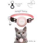 Arvela Airtag’li Kedi ve Köpek Tasması - Açık Pembe