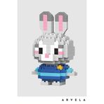 Arvela Bricks Judy Rabbit 3D Yapı Seti – Oyuncak Uyumlu, Çocuklar için Akıllı Blok Oyuncak, Eğitim Seti