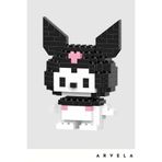 Arvela Bricks Kuromi 3D Yapı Seti – Yapı Oyuncak Uyumlu, Çocuklar için Akıllı Blok Oyuncak, Eğitim Seti