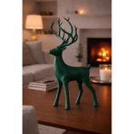 Arvella Studio Dekoratif Geyik Biblo, Masa Üstü Ev Dekoru, 24 cm Şık Salon Aksesuarı,Minimal & Premium Dekor - Deer