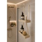 Arvella Studio Duşakabin Askılı Düzenleyici Raf – Delmeden Takılabilir 2 Katlı Banyo Şampuanlık Organizer - Nova Bej