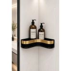Arvella Studio Köşe Banyo Rafı | Delmeden Duş Şampuanlık Düzenleyici | Modern Şık Banyo Organizeri - Nest Gold - Altın