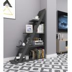 Arven 4 Raflı Modern Kitaplık Raf Ünitesi, Antrasit